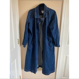 Vintage denim trench coat